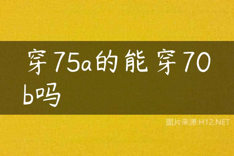 穿75a的能穿70b吗