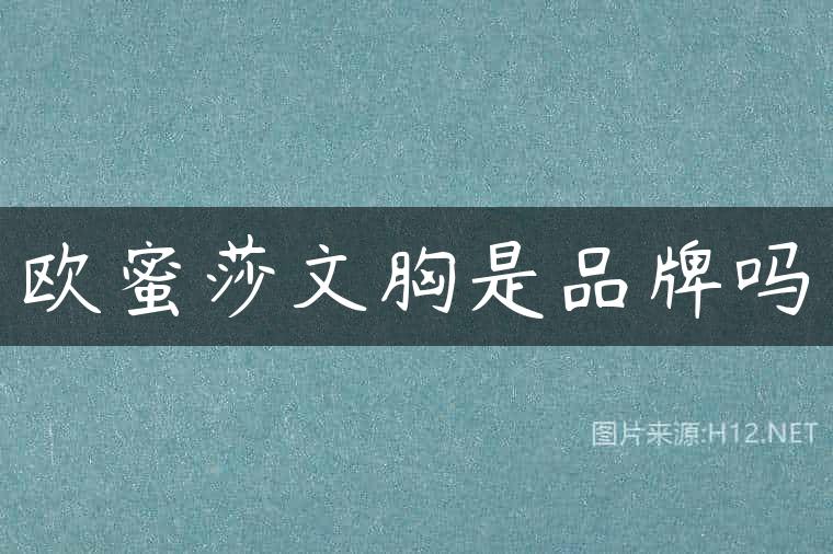 欧蜜莎文胸是品牌吗