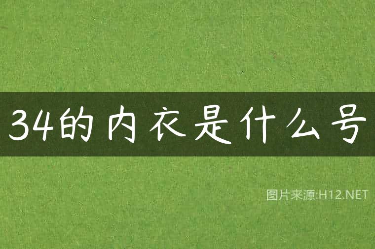 34的内衣是什么号