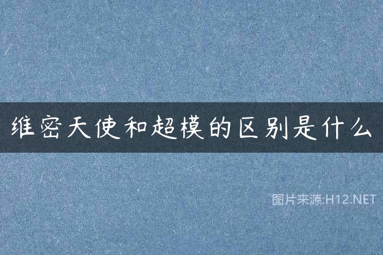 维密天使和超模的区别是什么