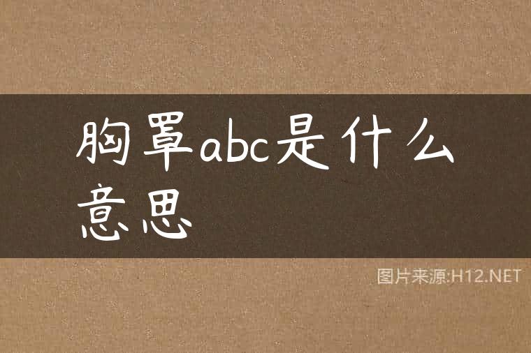 胸罩abc是什么意思