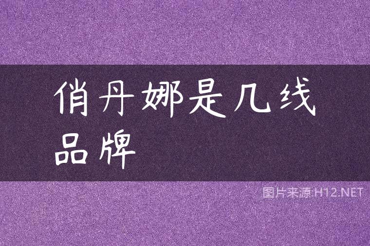 俏丹娜是几线品牌