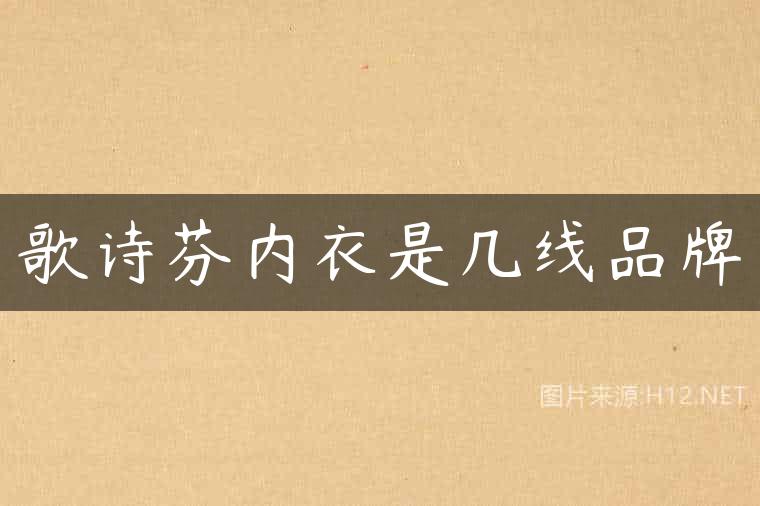 歌诗芬内衣是几线品牌