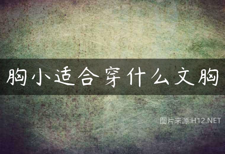 胸小适合穿什么文胸