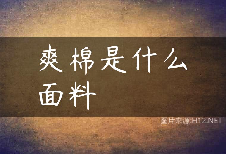 爽棉是什么面料