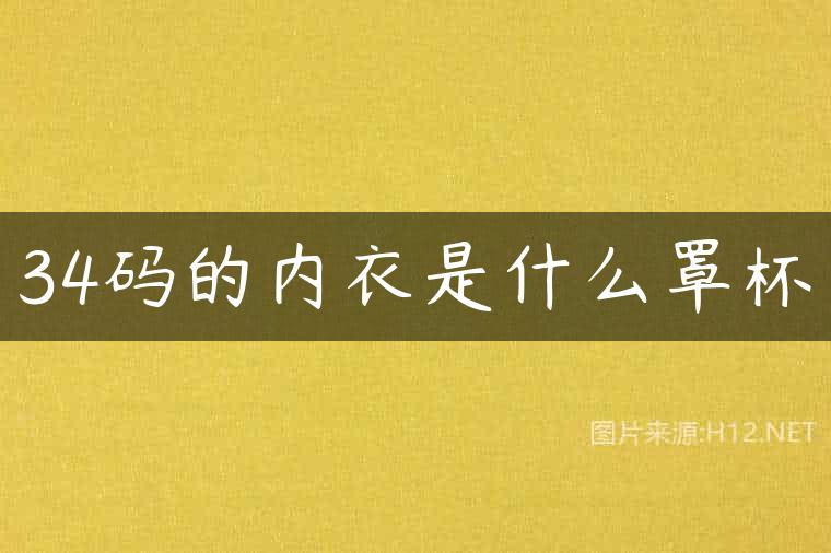 34码的内衣是什么罩杯