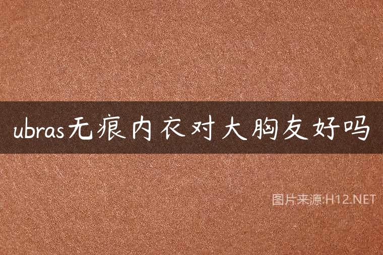 ubras无痕内衣对大胸友好吗