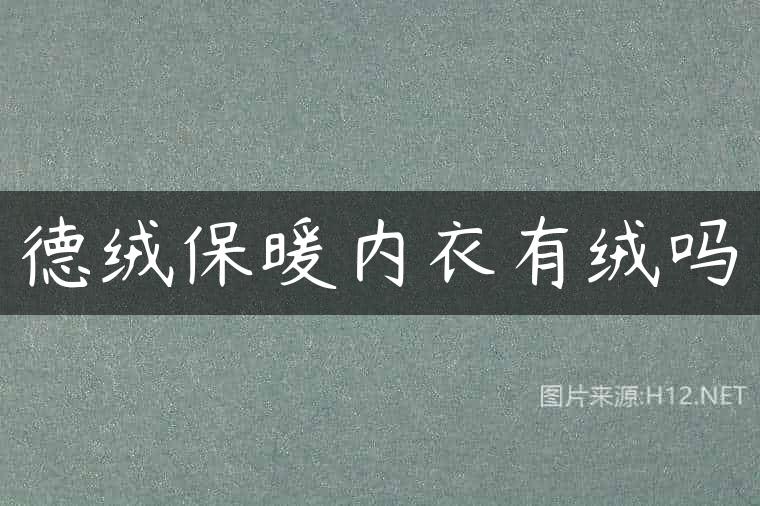 德绒保暖内衣有绒吗