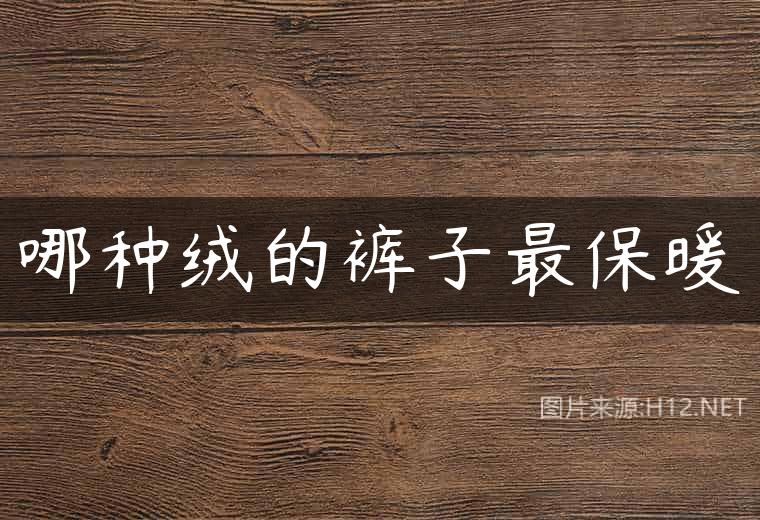 哪种绒的裤子最保暖