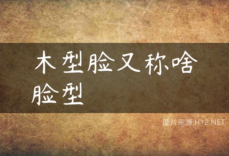 木型脸又称啥脸型