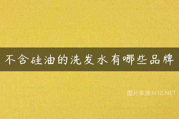 不含硅油的洗发水有哪些品牌