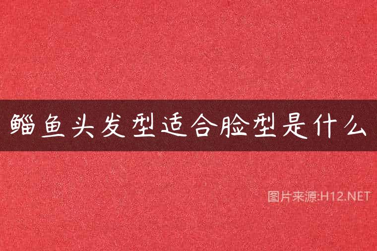 鲻鱼头发型适合脸型是什么