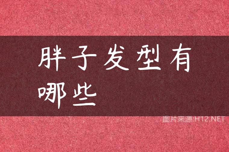 胖子发型有哪些