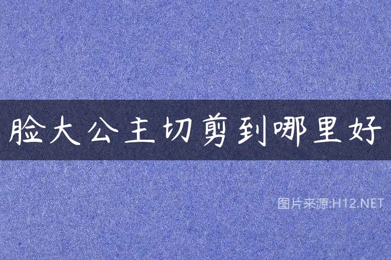 脸大公主切剪到哪里好