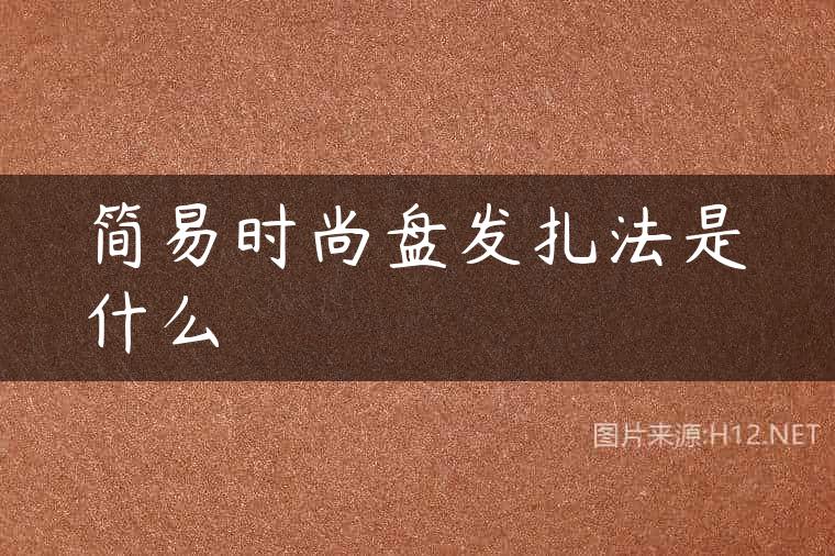 简易时尚盘发扎法是什么