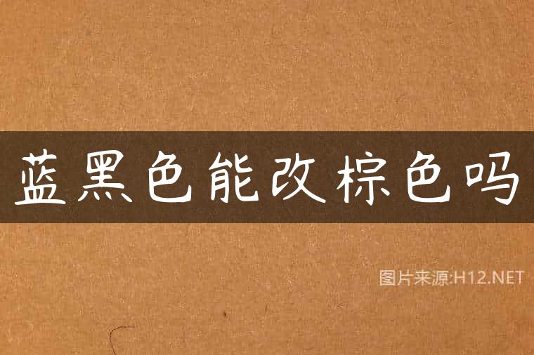 蓝黑色能改棕色吗