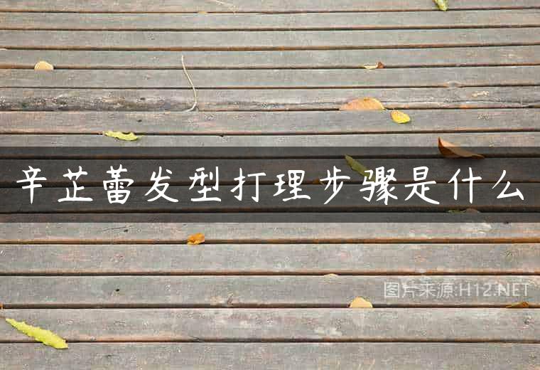 辛芷蕾发型打理步骤是什么