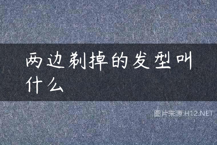 两边剃掉的发型叫什么