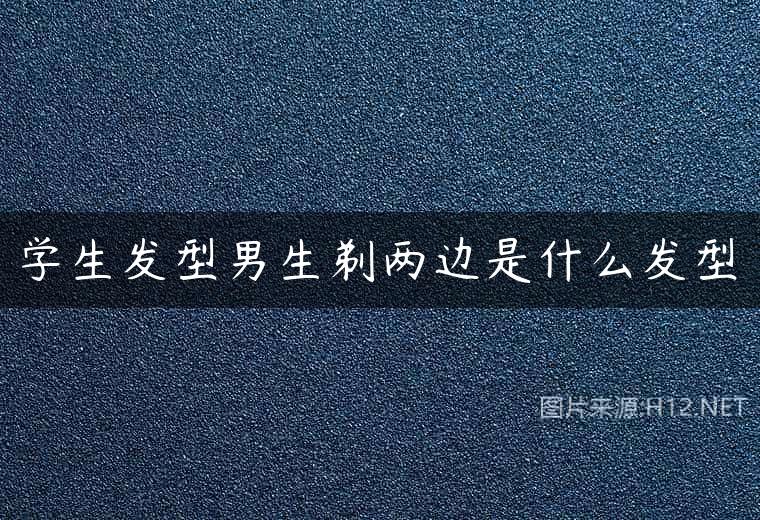 学生发型男生剃两边是什么发型