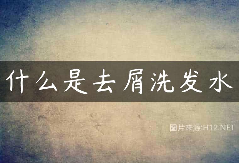 什么是去屑洗发水