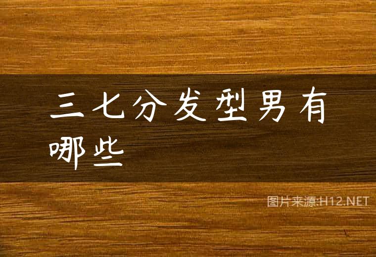 三七分发型男有哪些