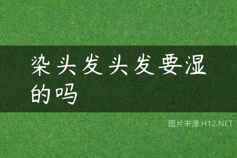 染头发头发要湿的吗