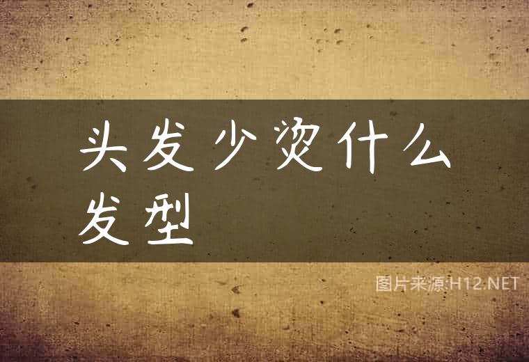 头发少烫什么发型