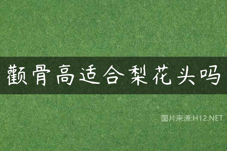 颧骨高适合梨花头吗