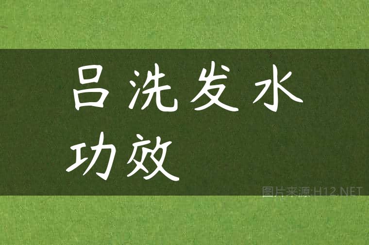 吕洗发水功效