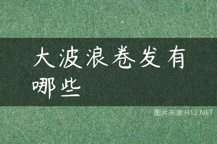 大波浪卷发有哪些