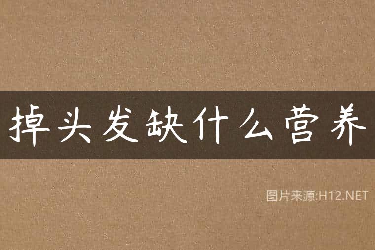 掉头发缺什么营养