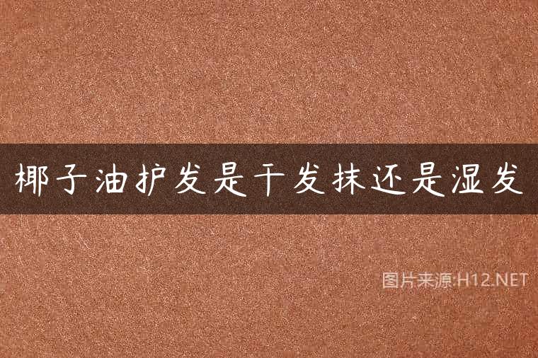 椰子油护发是干发抹还是湿发