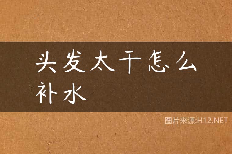 头发太干怎么补水