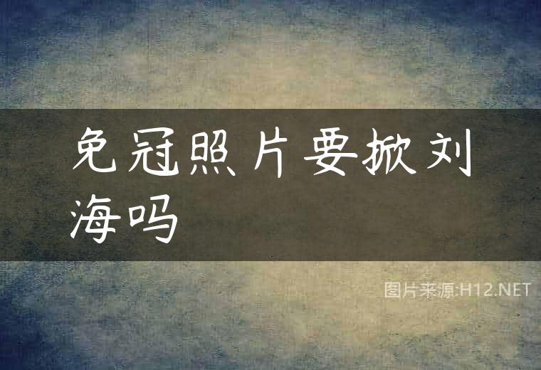 免冠照片要掀刘海吗