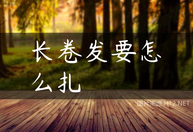 长卷发要怎么扎