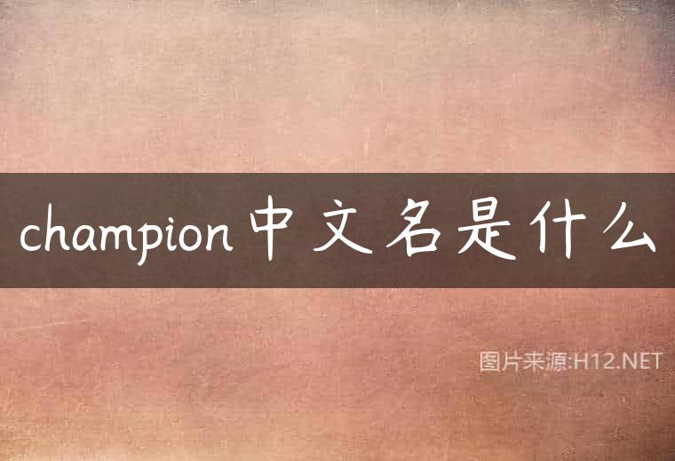 champion中文名是什么