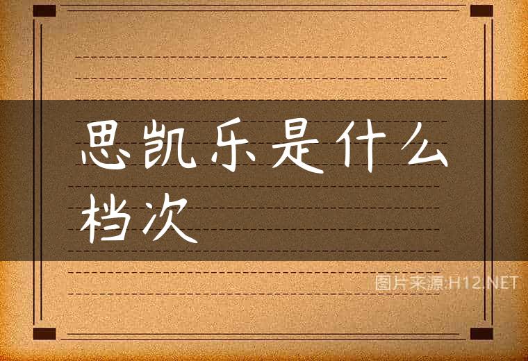 思凯乐是什么档次