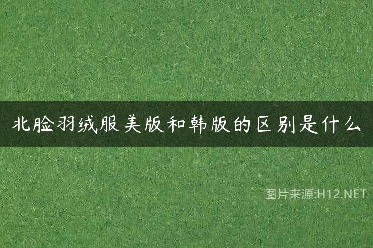 北脸羽绒服美版和韩版的区别是什么