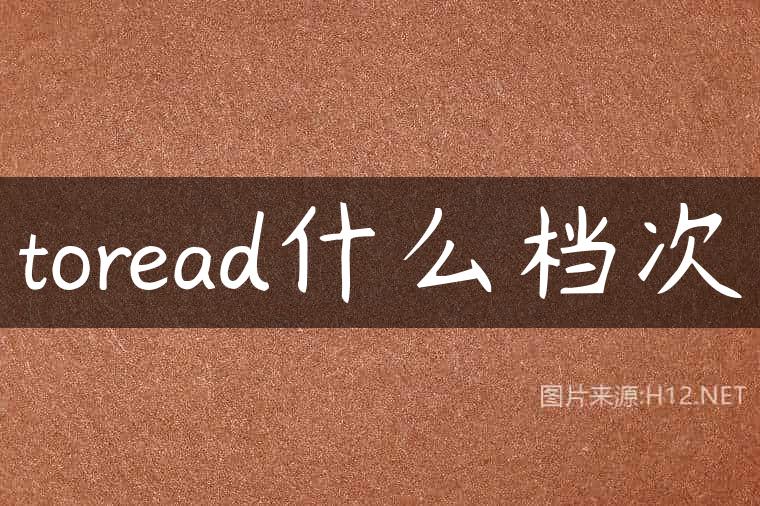 toread什么档次