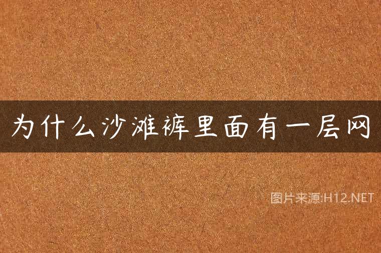 为什么沙滩裤里面有一层网
