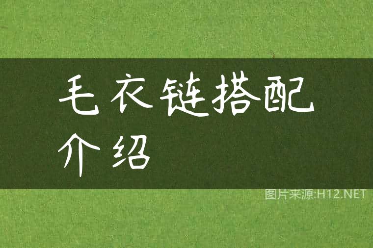 毛衣链搭配介绍