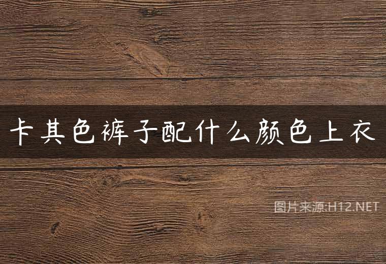 卡其色裤子配什么颜色上衣