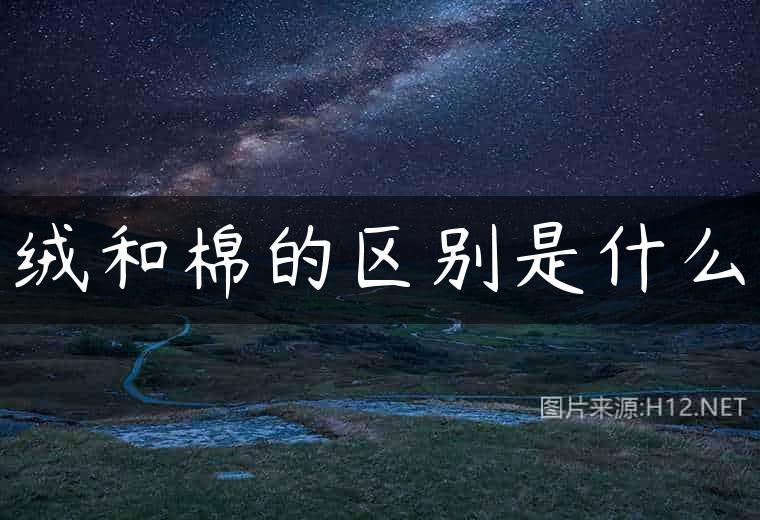 绒和棉的区别是什么