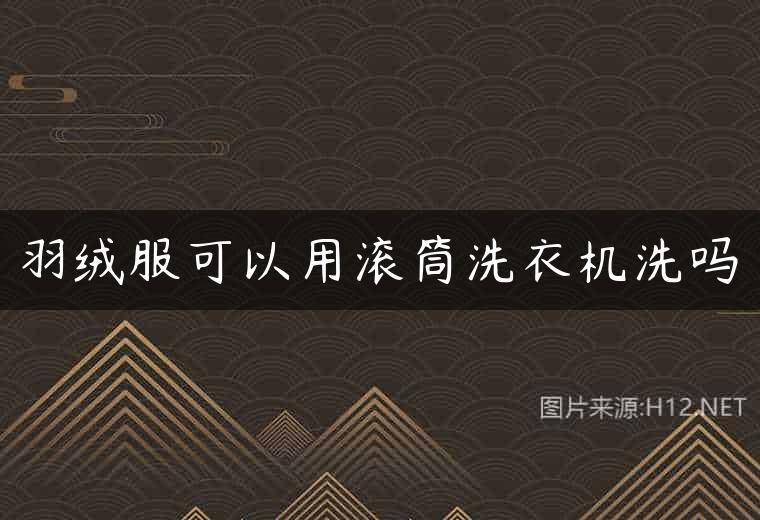 羽绒服可以用滚筒洗衣机洗吗