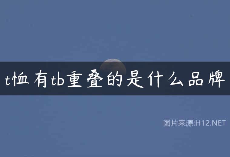 t恤有tb重叠的是什么品牌