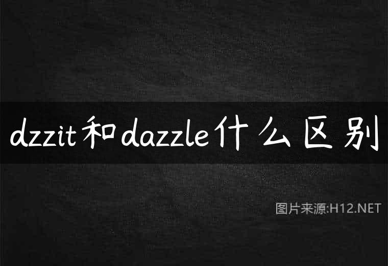 dzzit和dazzle什么区别