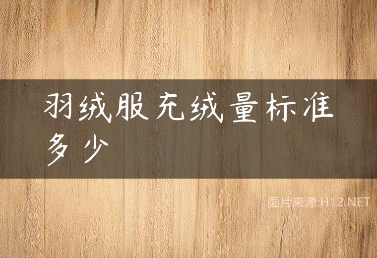 羽绒服充绒量标准多少