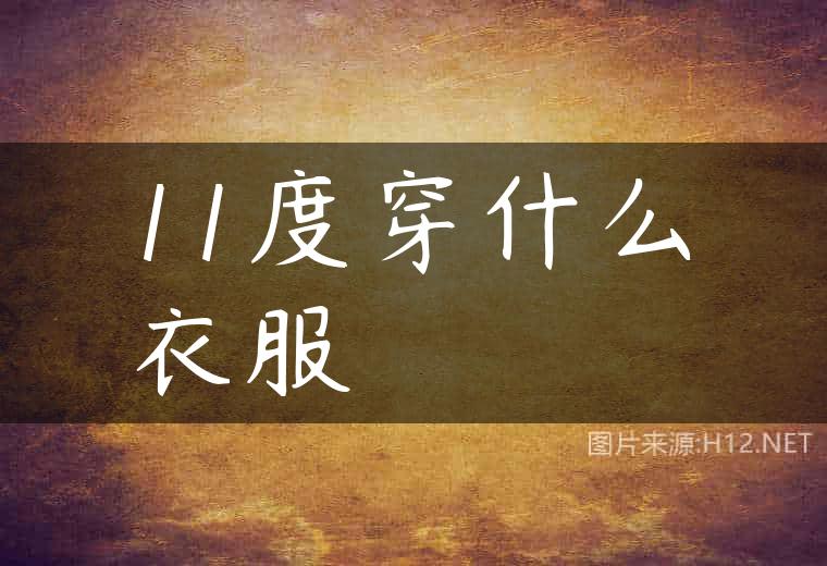 11度穿什么衣服