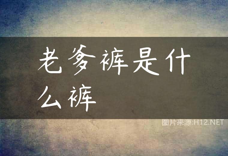老爹裤是什么裤