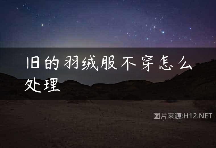 旧的羽绒服不穿怎么处理